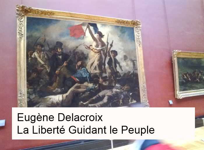 La liberté guidant le peuple, with captions