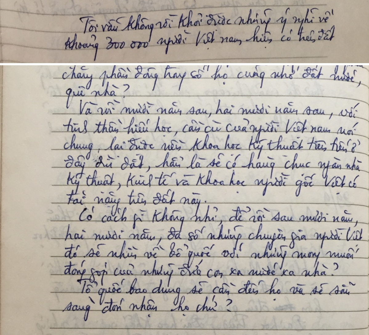 Bản viết tay ngày 29/9