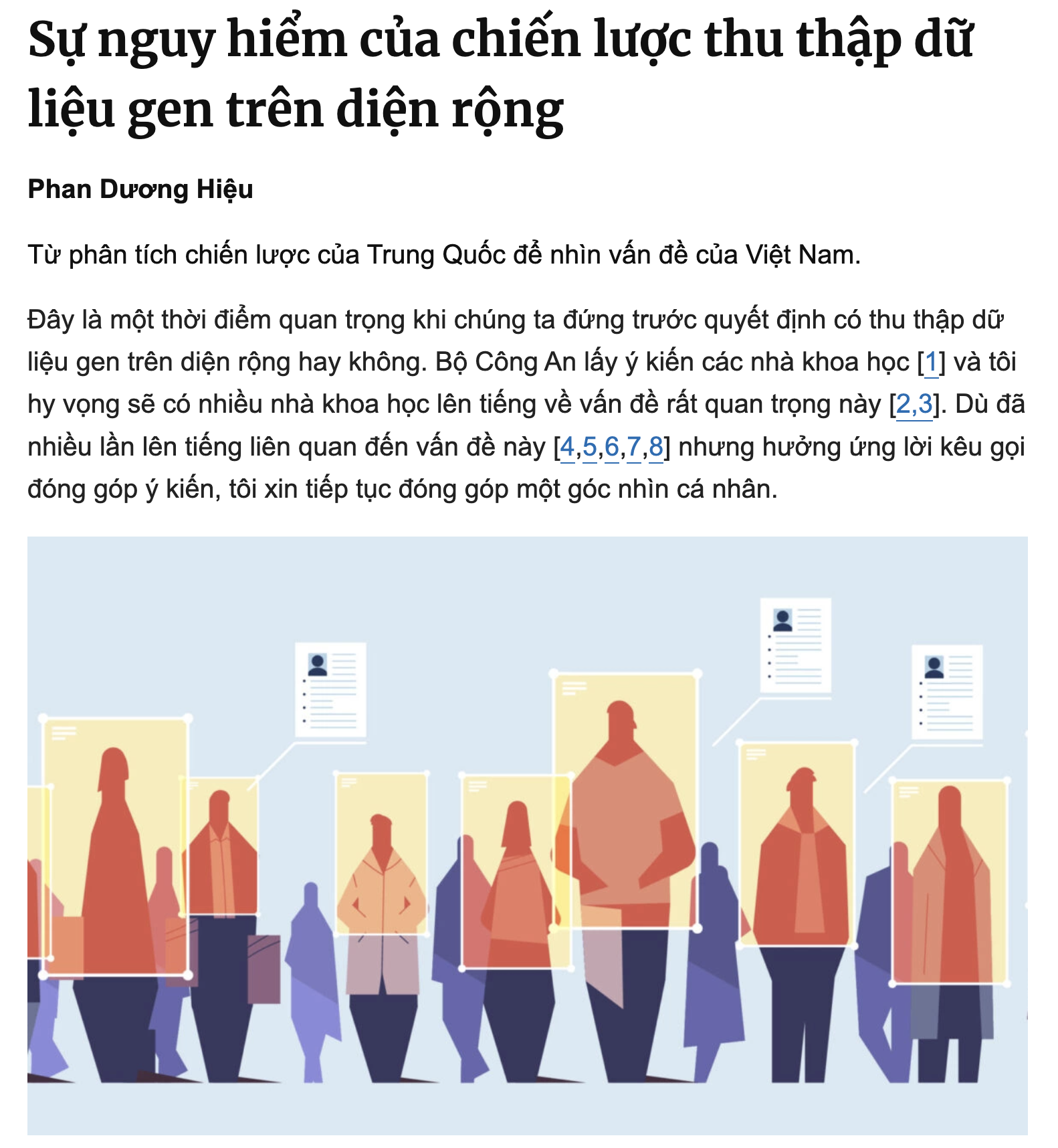 Ảnh bài Sự nguy hiểm của chiến lược thu thập dữ liệu gen trên diện rộng