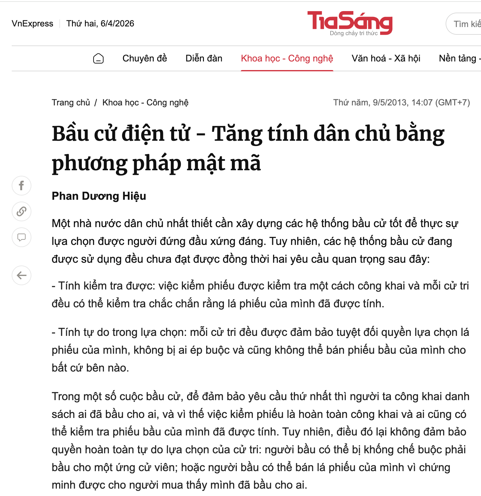 Ảnh bài Bầu cử điện tử