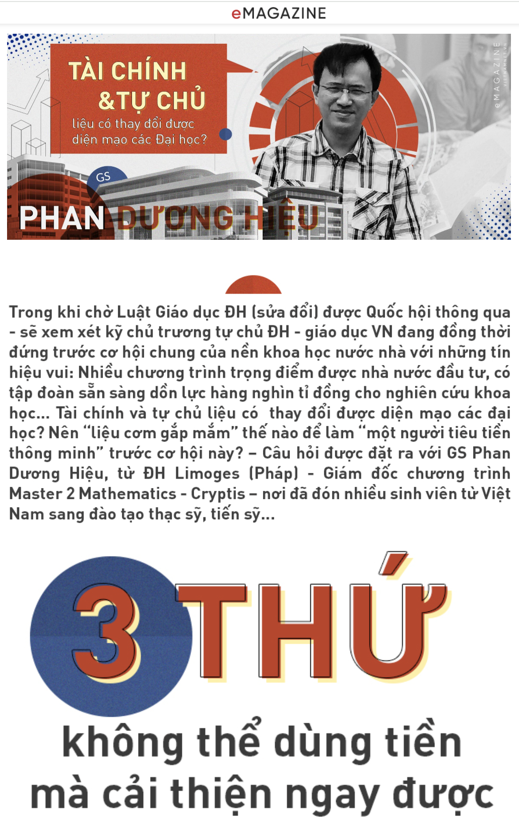 Ảnh bài Tài chính và tự chủ liệu có thay đổi được diện mạo các Đại học