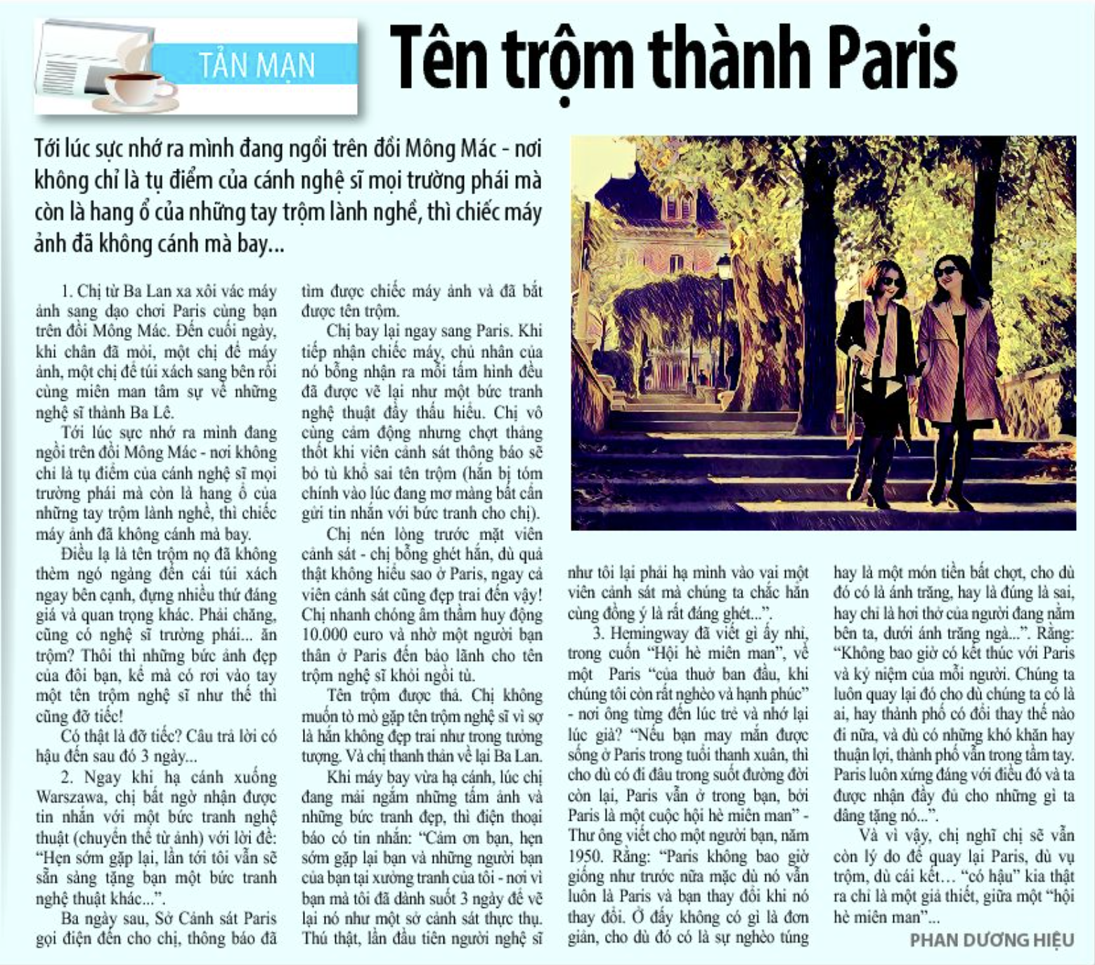 Ăn trộm vị nghệ thuật ở Paris – đồi Mông Mác